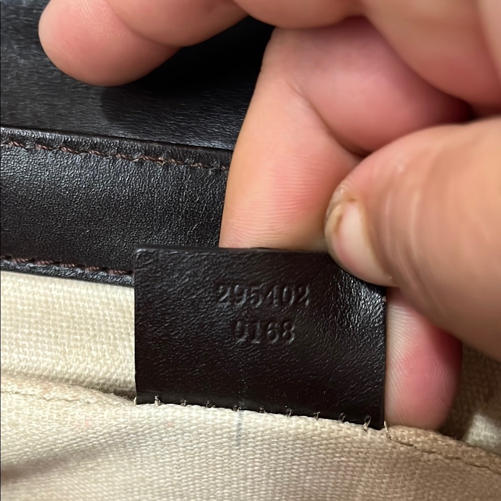 Gucci Brown and Tan Shoulder Bag with Chain Strap - Picture 6 of 16